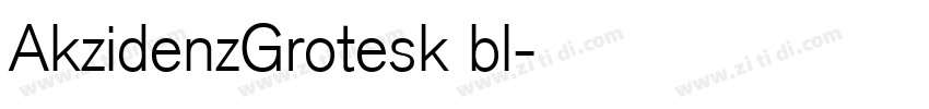 AkzidenzGrotesk bl字体转换